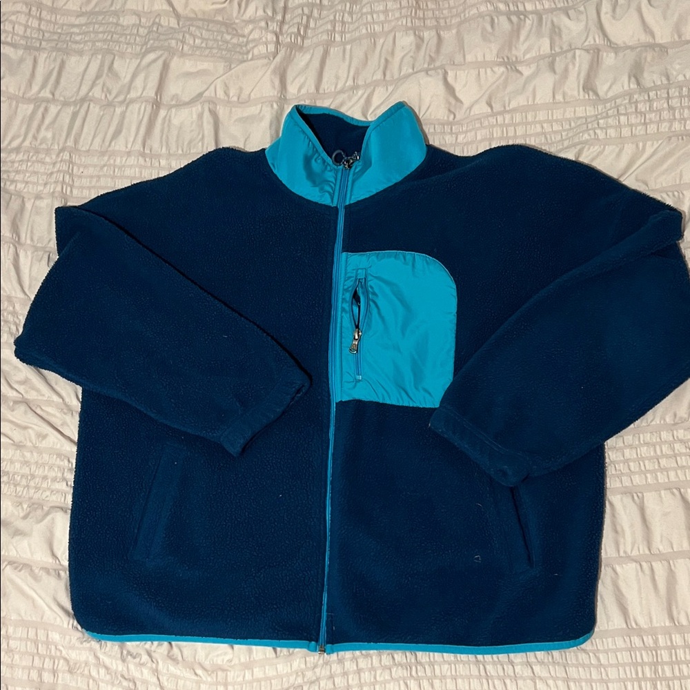 Tek Gear Black and Green Fleece Jacket